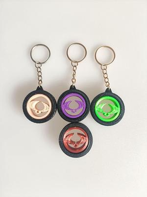 SsangYong Gyroscope Tire Keychain – Rotating Logo