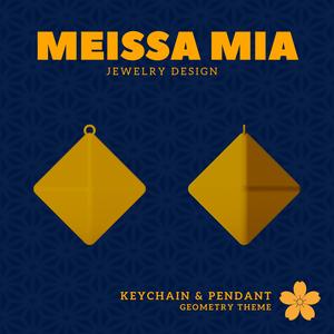 Double the Triangles – 3D Print File for Octahedron Keychain or Pendant - Octahedron Keychain - pyramid Pendant - Air Pendant
