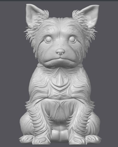 Yorkshire terrier sentado - Pelo corto