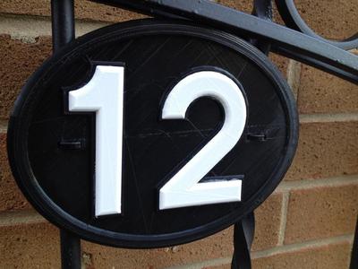 intensewalkera House Number 12 name plate 