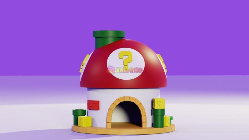 Mario mushroom cat house
