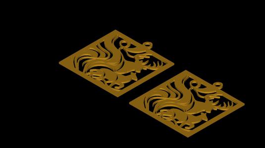 Deer Family Nature Art Pendant Jewelry STL Digital File