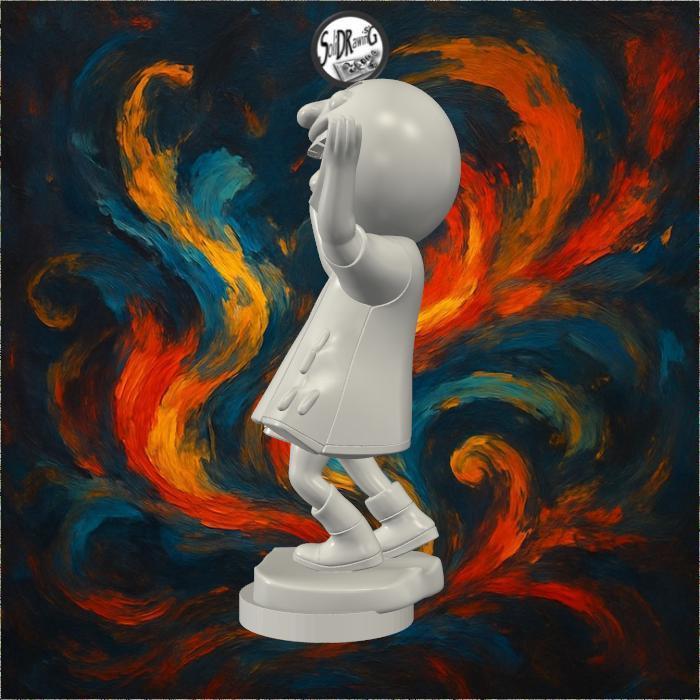 Vintage Wooden Happy Face Figurine – SoliDRawinGs SG684