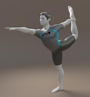 Wii Fit Yoga Pose - Natarajasana (Dancer Pose) STL