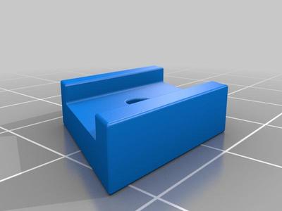 Kossel Clear supports for 10mm x 2mm aluminium bars frame stiffening