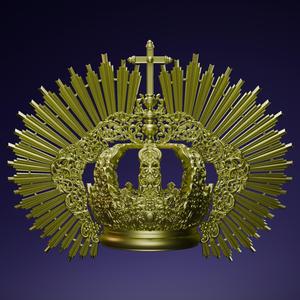 👑 Corona de Nuestra Señora de las Penas – Hermandad de Santa Marta (Sevilla) – Modelo 3D de Arte Sacro