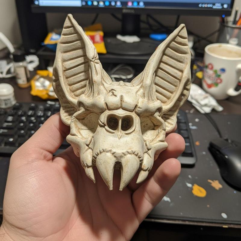 Vampire Bat Skull - Gothic Halloween Decor