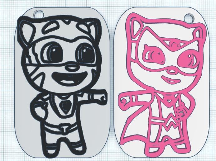 Talking Angela and Talking Tom Superheroes