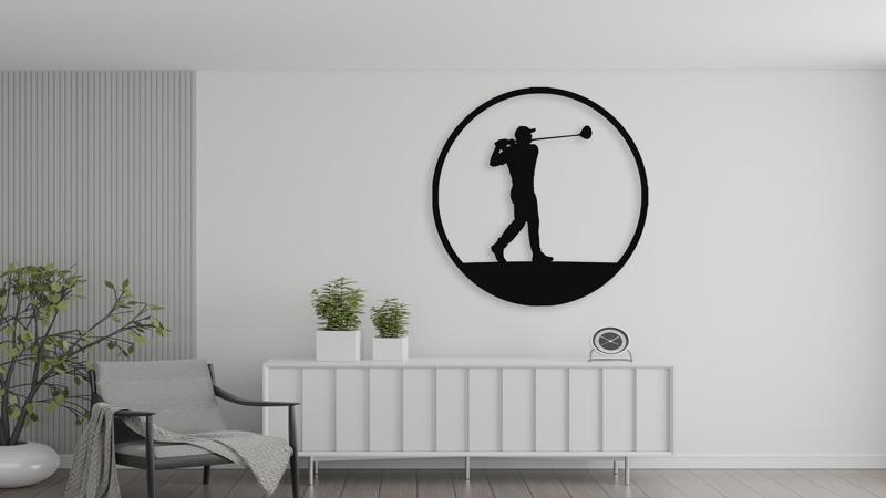 Golf Player Wall Decor Art