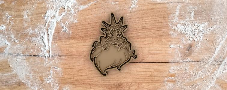King Triton cookie cutter from the little mermaid