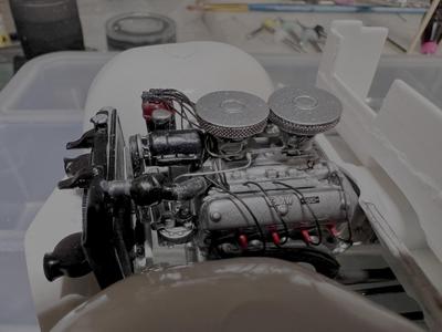 BMW 507 - REVELL 1:24: Replacement carburetor and air filter