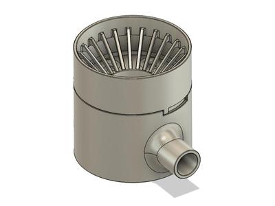 Rain water collector 90mm tube, OUTGOING 50mm