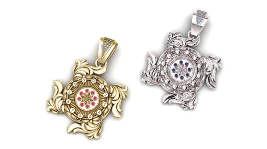 luxury pendant design, 3d printable model