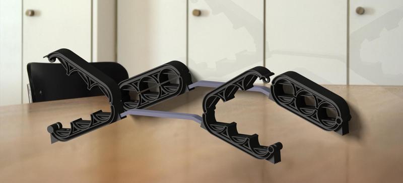 Roof-mounted classic ski rack