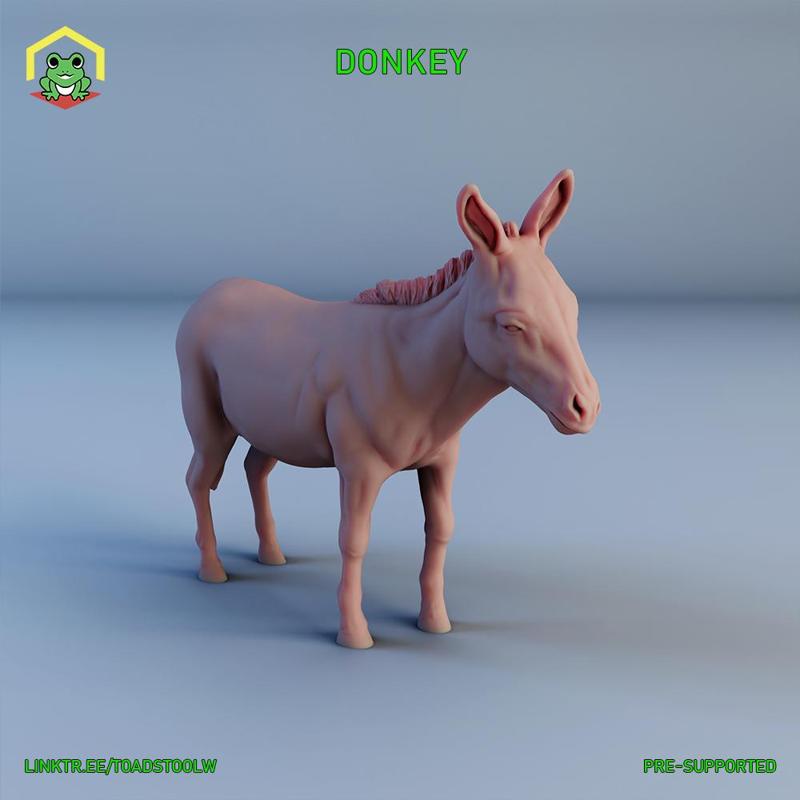 Donkey - STL - RPG MINIATURE