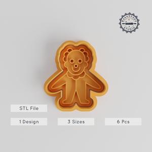 Clown Cookie Cutter & Stamp Set, Perfect for Cookies & Fondant, Includes S/M/L Sizes, Halloween Character Theme PRODUCT_5640