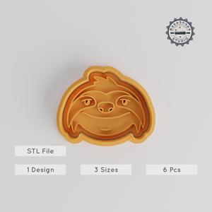 Sloth Cookie Cutter & Stamp Set, Animal Theme, 3 Sizes, Perfect for Fondant & Cookies, Cute Tree Climber Design, 6 Piece Collection PRODUCT_5579