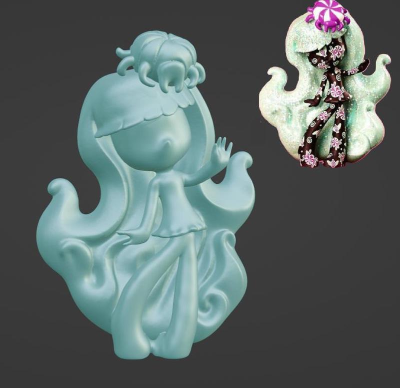 Monster High Vinyl Twyla Figure Chase Variant sweet screams key charm earrings