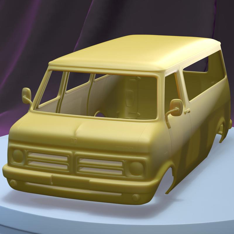 BEDFORD CF MINIBUS 1972 (1/24) Printable Car Body