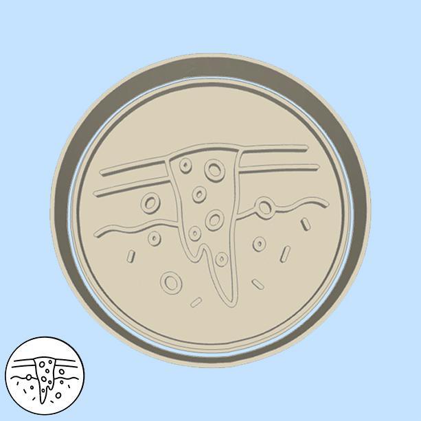Science and technology cookie cutters - skin, nodular (style 1)