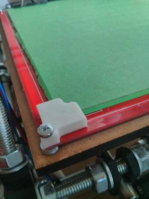 MK2 heated bed glass corner holder