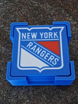 New York Rangers Coasters & Holder