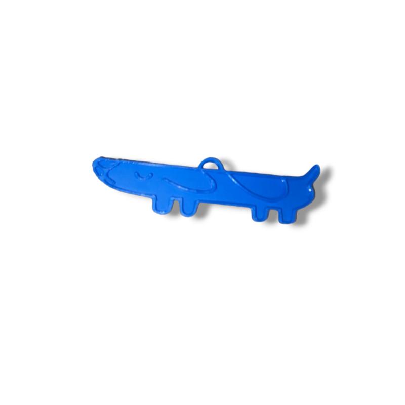 Blue-ish longdog keychain