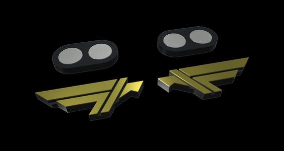 Dune house of Atreides collar tips