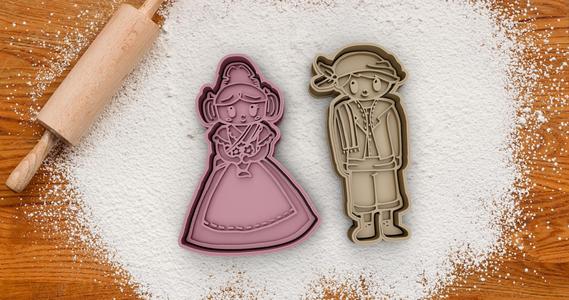 Fallera y fallero cookie cutter from Valencia