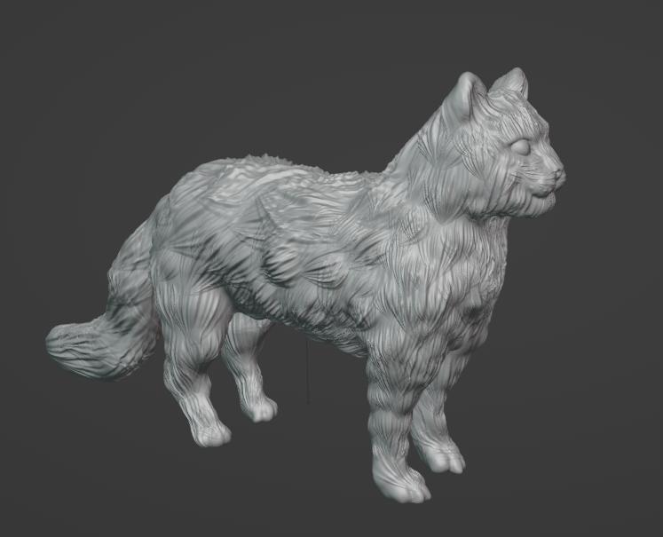 Maine coon cat figure