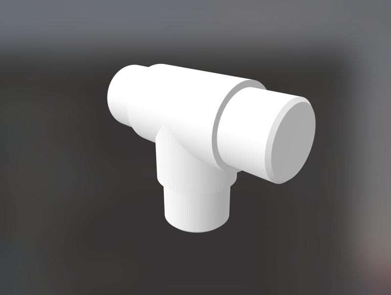 Simracing Rollcage T for 18 Bar Pipe 50mm