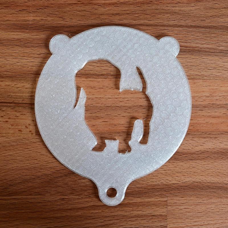 Cappuccino,Latte stencil,Dachshund