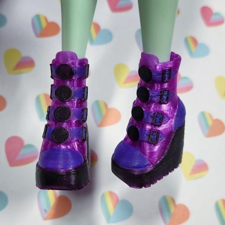 G3 Monster High & Rainbow High Sleek Strappy Boots