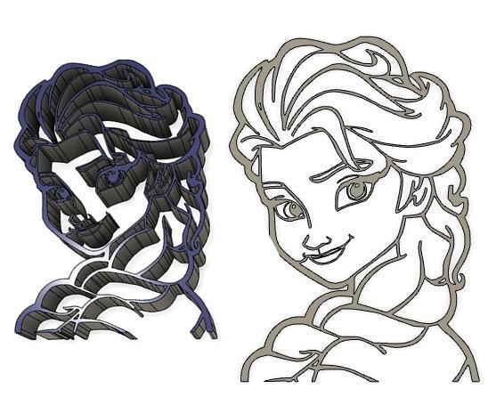 Die Cutter La Reine des Neiges - Disney - Cookie cutter - Cookie cutter - Cookie cup -