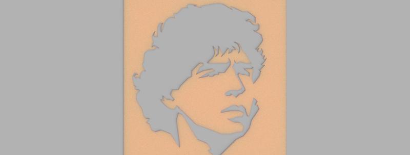stencil diego armando maradona el diez
