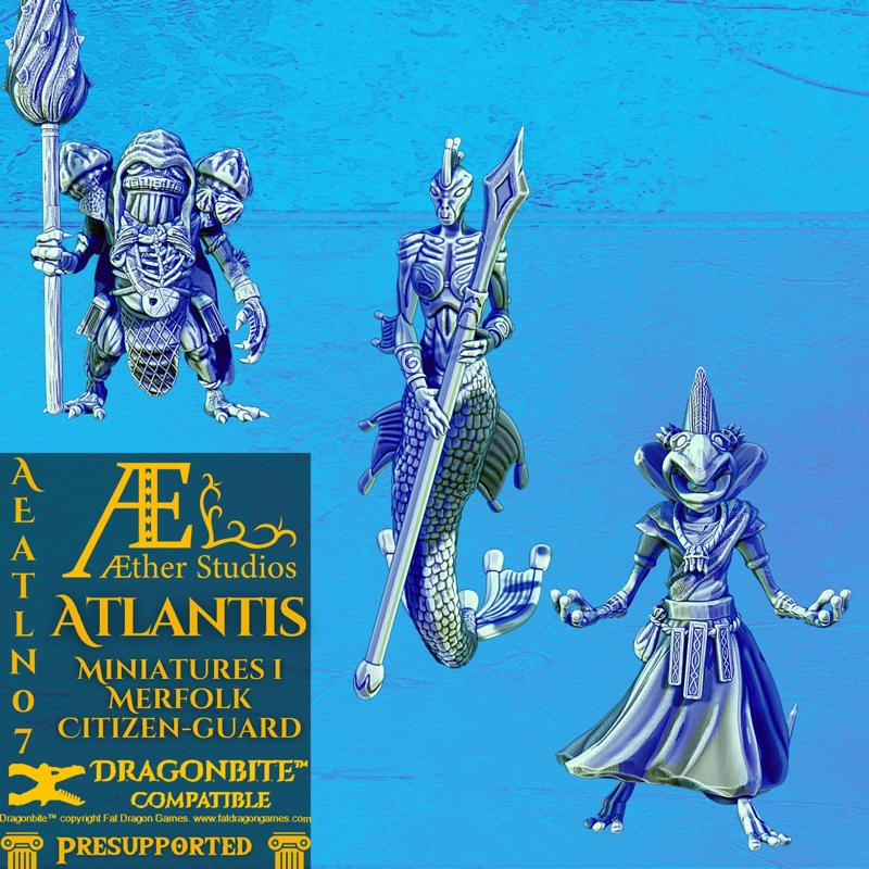 AEATLN07 – Atlantis Miniatures 1: Merfolk Citizen-Guard