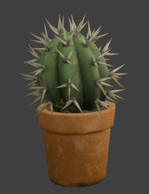 Cactus in a Printable Planter - Potted Succulent 3D Print STL