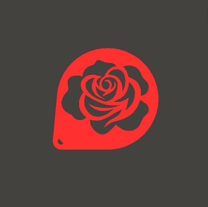 Rose rosae Stencil model 4