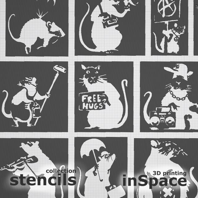 🖌️ Stencils - Banksy - Rats - Mega Pack (x21)  - Commercial Use