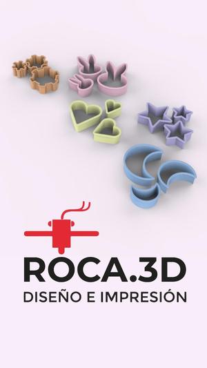 COOKIE CUTTER (rabbit, star, gear, moon)