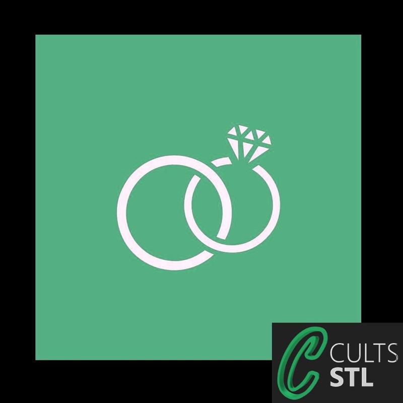 Stencil Anéis - 10x10cm