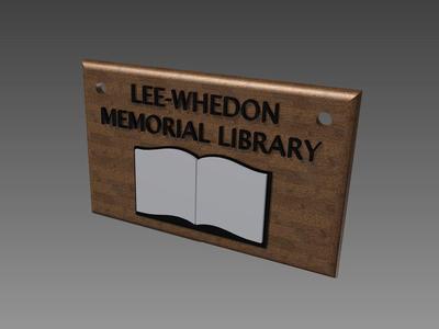 Lee-Whedon Memorial Library Plaque