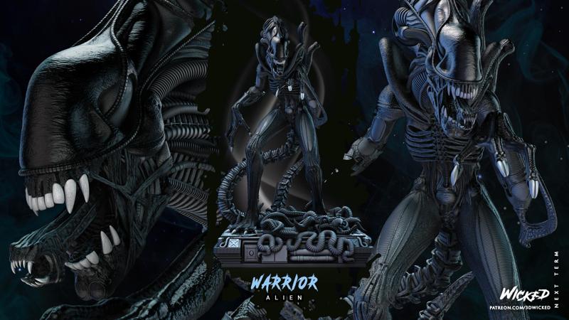 WICKED MARVEL ALIEN WARRIOR SCULPTURE 2023: TESTED AND READY FOR 3D PRINTING