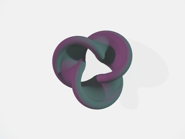 Trefoil with Mobius strip