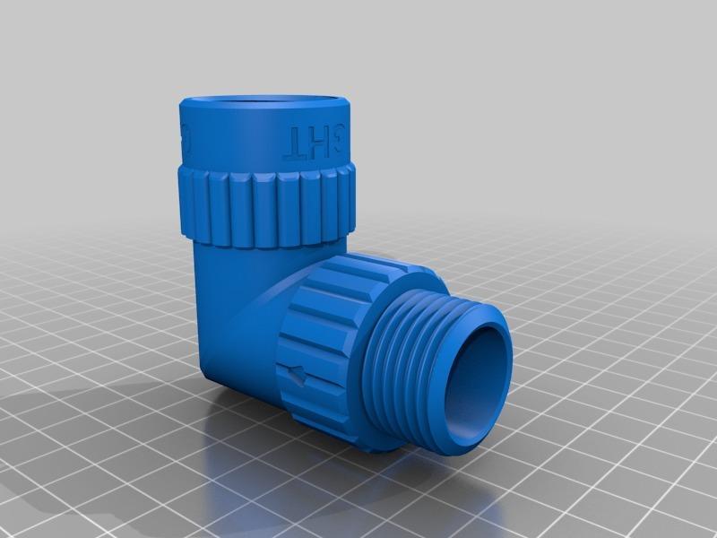 90 Degree Male-Female US Garden Hose Adapter
