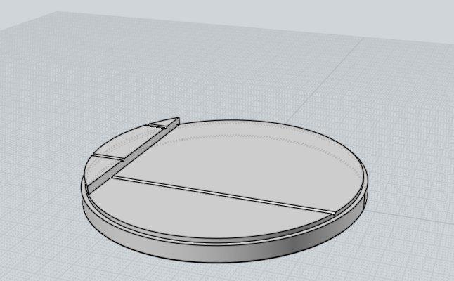 Marvel Crisis Protocol - Clean Sidewalk 65mm Base (Hulk/Modok/Etc)