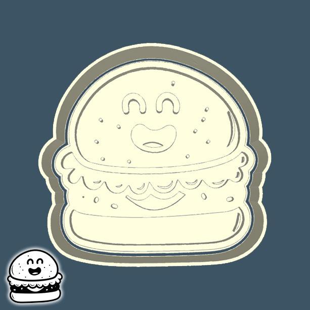 Food & drinks cookie cutters - burger (style 3)