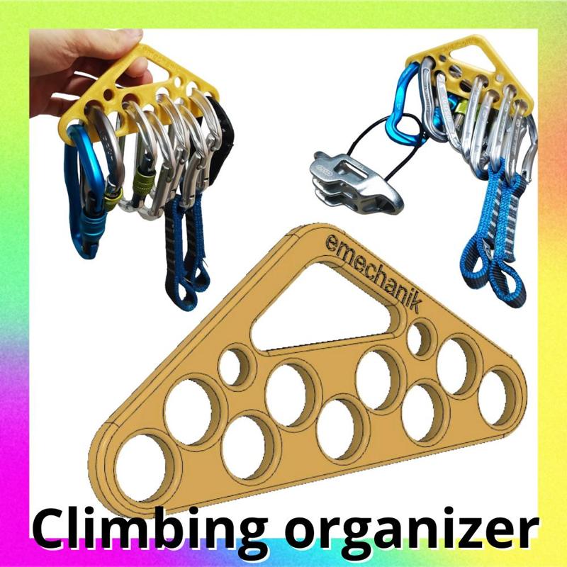 rock climbing equipment climbing organizer - Climbing Gear Organizer Quickdraw - Digital STL 3D printing file - Carabiner quickdraw friend
