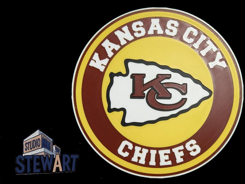 Kansas City Chiefs NFL LOGO - COASTER/OFFICE SIGN