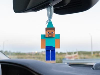 Minecraft Steve Puppet Hanging